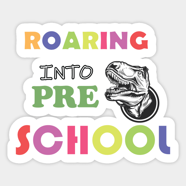 Roaring Into Pre School Design Sticker by OverView